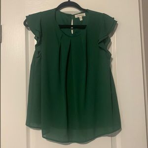 Green Monteau top